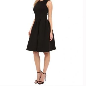 Calvin Klein Sleeveless Dress With Exposed Silver Back Zipper, Size 6, Black